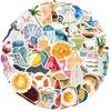 50pcs Boat Beach Pool Day Stickers Colorful Graffiti Cell Phone Notebook Cup Luggage Decoration Waterproof Stickers