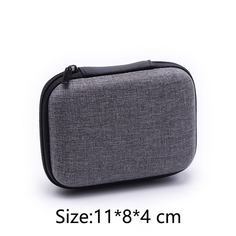 Mini Portable Earphone Bag USB Cable Hard Bag for Airpods Earpods Headphone Ear Pads Wireless Bluetooth Earphone Storage Case