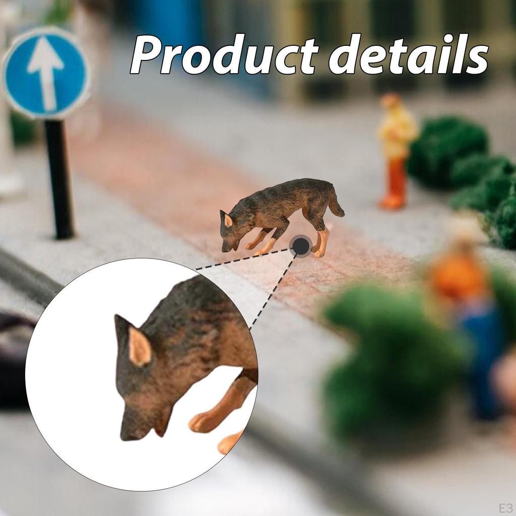 1/64 Miniature Animal Model Painted Realistic Scene Decor for DIY