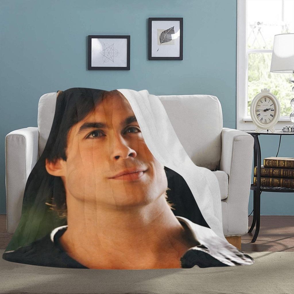 HUGE BEST PRICE Ian Somerhalder Blanket Fleece Travelling Birthday Gifts Valentines Day