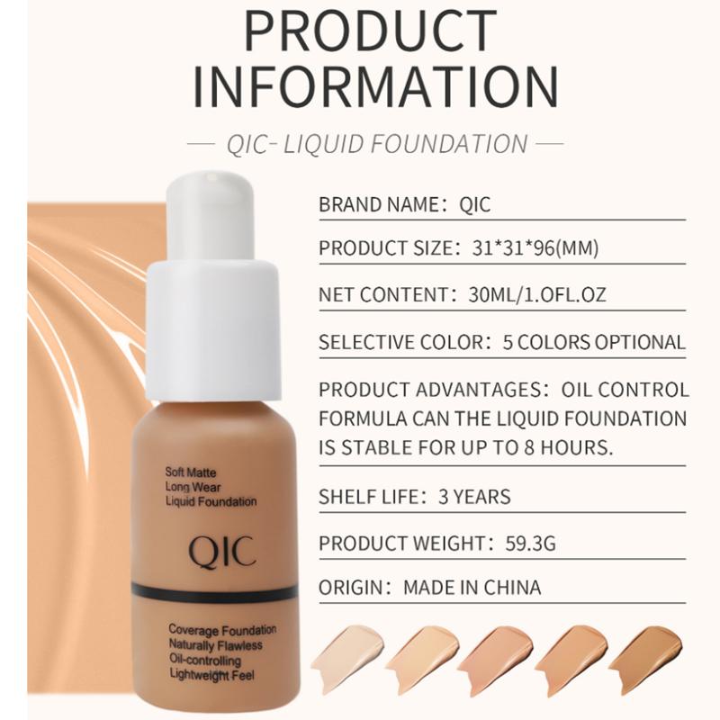 Fond de teint liquide mat en bouteille, correcteur de teint, anti-sébum, imperméable, longue tenue, hydratant, base de maquillage longue durée