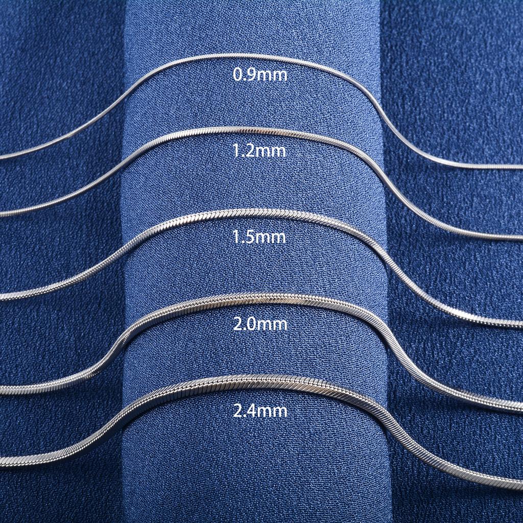 Stainless Steel Square Snake Chain Long Necklace for Women Men Choker On the Neck Collar Gold/Copper Color Jewelry Accessories