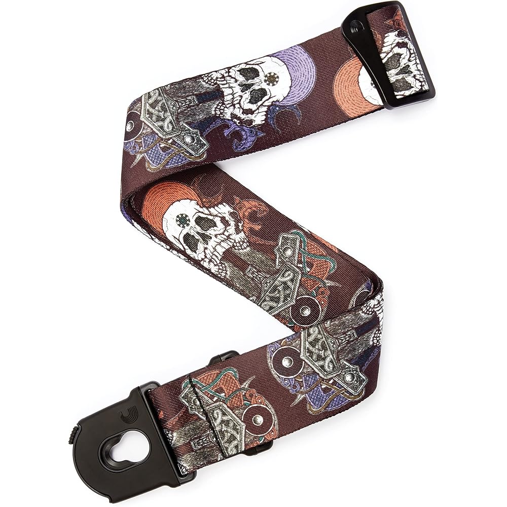D Addario Alchemy Gothic Planet Lock Strap 50ALP05 (Gods of War) Guitar Strap with Strap Lock System [Domestic Genuine Product]