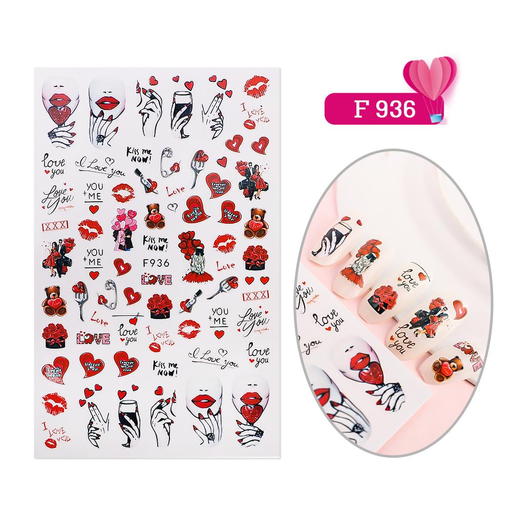 1PCS Valentine's Day Cartoon Nail Art Stickers