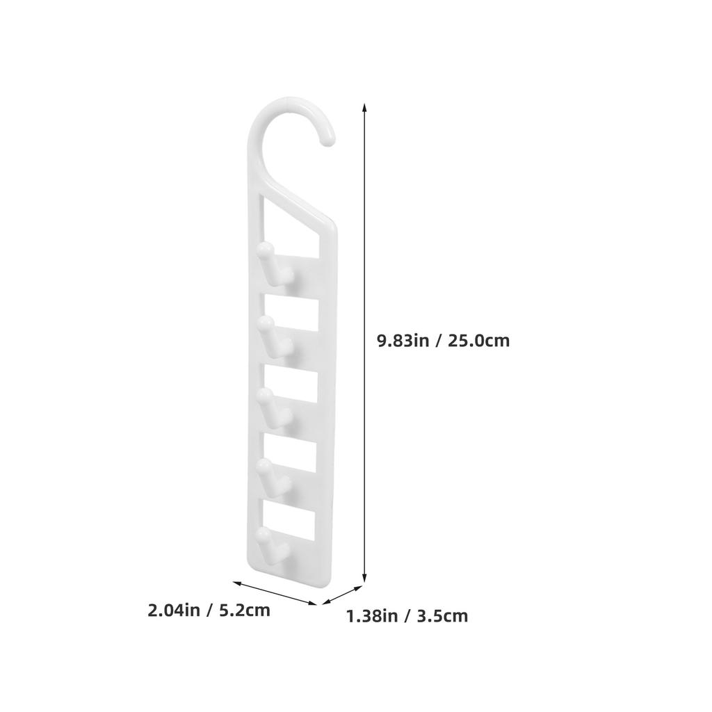 6Pcs Space Saving Multi Hangers Closet Organizer Heavy Duty Plastic Dorm Room Clothes Storage Shirts Pants Jeans Sweaters