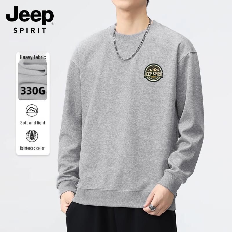 

JEEP SPIRIT Men s Casual Letter Print Pullover Sweatshirt 3XL