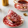 Europäische Leichte Luxus Rose Elegante Knochenporzellan Kaffeetassen - Nischen Ins Stil