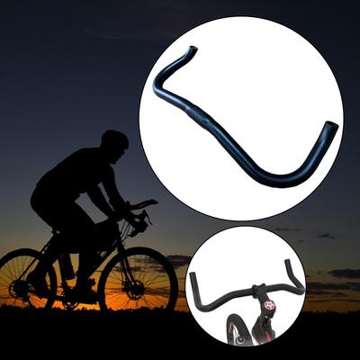 Bullhorn Stuur voor Lange Afstand Fietsen, Zwart, Klemdiameter: 25,4 mm
