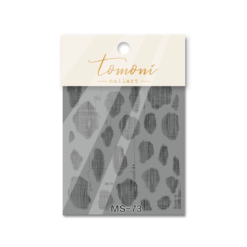 

Черно-белый тканевый узор Наклейка на ногти для дороги Tomoni Тонкий прочный клей Потертая сетка Наклейка на ногти Кружевное украшение для ногтей Black Cloth 73