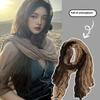 Gradient Cotton Hemp Scarf Desert-Style Vintage Wrinkle Scarf Fashion Winter Warm Casual Scarf Shawl