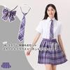High School Girl Uniform 48cm High School Girl Short Sleeve Top and Bottom Square White School Photo Amusement School Cultural Graduation Ceremony