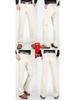 Men's High Waist Elastic Cotton Casual Pants - Thick, Loose, Straight Leg