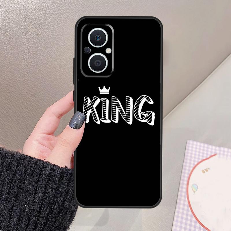 Queen King Crown Funda For OPPO Reno 13 11 12 14 Pro 13F 14F 12F 11F 7 8 Lite OPPO Find X5 X6 X8 X9 Pro Case