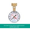 Lepmerk 2 12"" Pressure Gauge Water Pressure Test Gauge 34"" Female Hose Thread 0200 PSI with