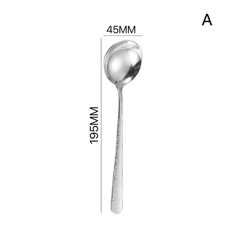 

Утолщенная ложка из нержавеющей стали, креативная ложка, ложка для сковороды El Pot, ложка, необходимый инструмент для домашней кухни серебряный