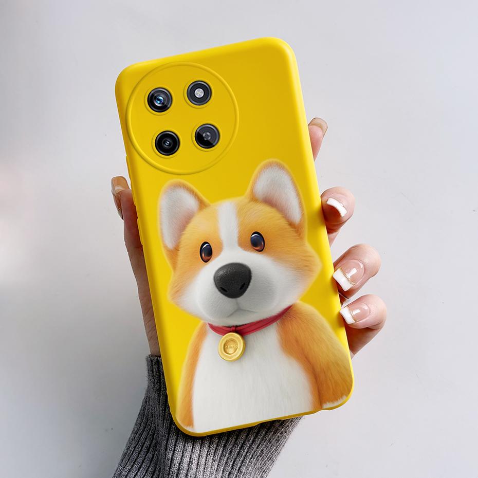 

For Realme 11 4G Case Fro Realme 11 4G Cover Shockproof Liquid Silicone Protective Phone Back Cover For Realme 114G Candy Coque Realme 11 4G