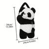 1pc Plush Panda Car Tissue Holder - Universal Fit & Easy Install | Soft Fabric Auto Organizer for SUV/Sedan