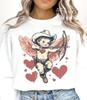 Retro Cupid Baby Valentines Love Hearts Custom 100% Cotton T-shirt Mens Tees Top Top Tee S-3XL