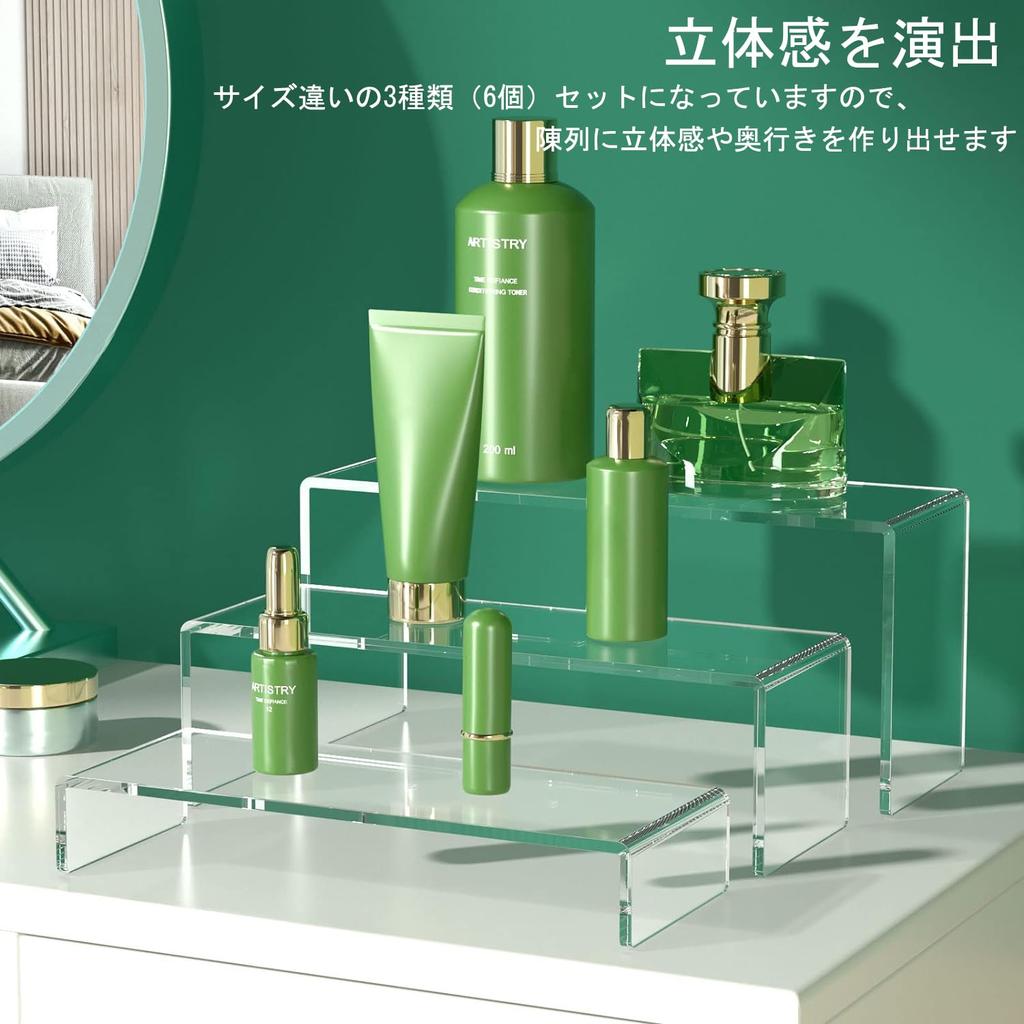 XMSSAA Clear Acrylic Display Stand, L-Shaped, for Figure Display, Collection Case, Display Stand, Acrylic Stand, Set of 6 (Set D)