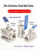 304 Stainless Steel Ball Valve, 1/2/3-Piece, Internal Thread Water Switch, Size DN15/DN10