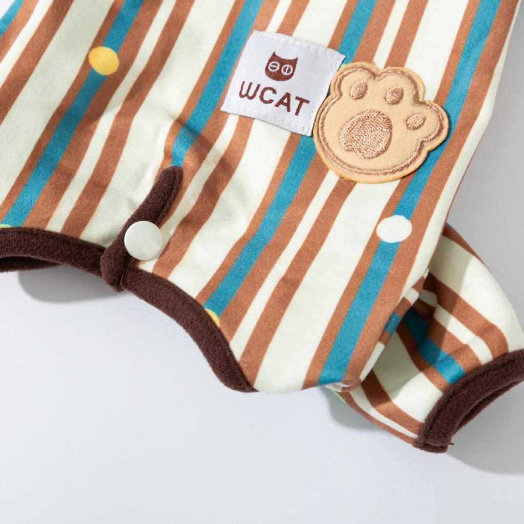 Autumn and Winter New Models Fei Navy Lace Collar Four-legged Belly Coat Dog Clothes Cat Clothes