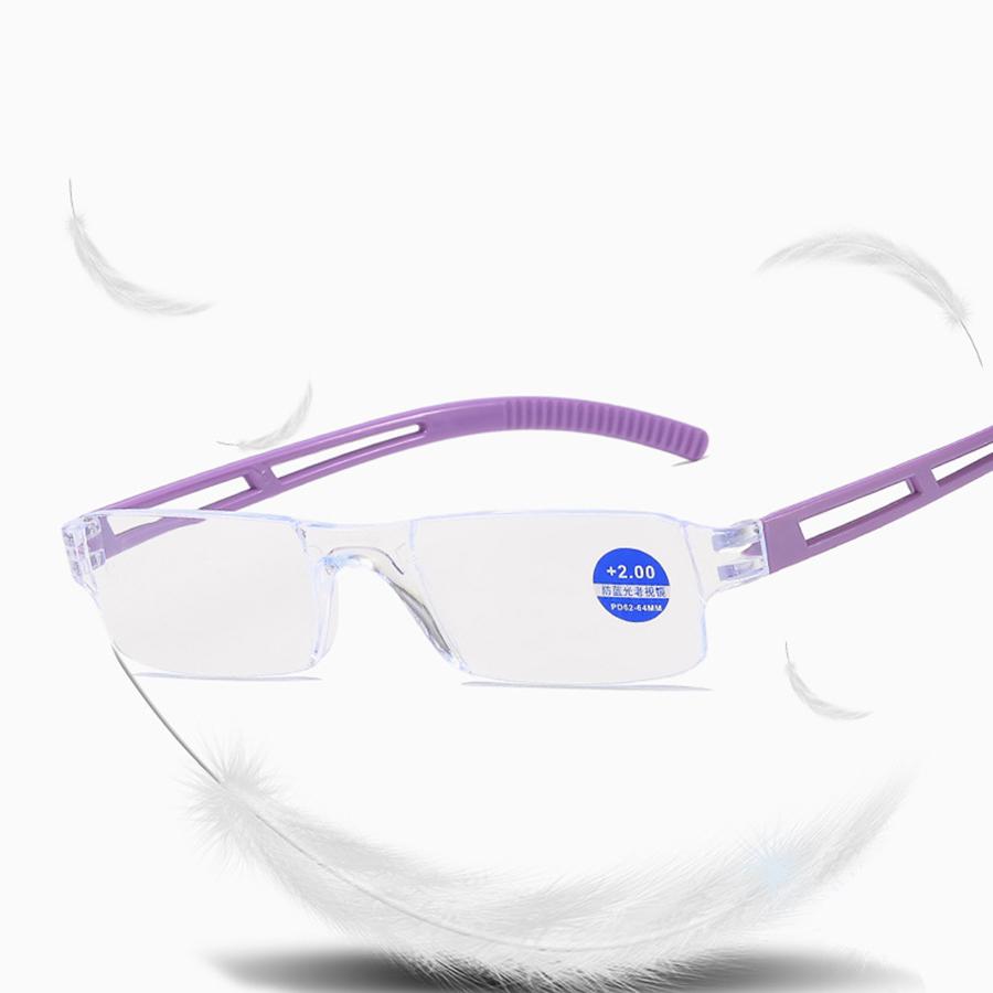 New Fashionable Anti Blue Light Reading Glasses for Men Casual Frameless Corrective eyewear for Women Classic Long-Distance Prescription eyeglass