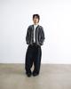 Anglan Varsity Raglan Knit Cardigan - Navy