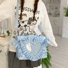 Lace-up PVC Transparent Shoulder Bag PU Bow Handbag Casual Heart Itabag  Fans Supplies