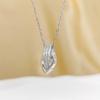 Elegant Korean Double Ring Square Pendant Titanium Necklace for Women