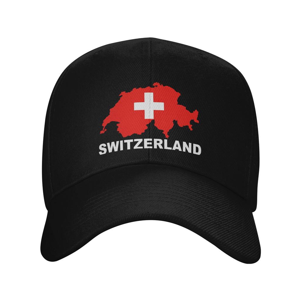 Zomer Zwitserland Vlag Baseballpet Hardlopen Hippie yk Schattig Ontwerp Zon Hip Hop Petten FeUnisex Unisex Ademende Baseballpetten
