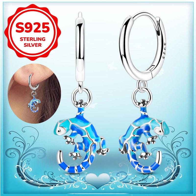 New Earrings 100% Genuine 925 Silver Women Hoop Earring Women's Wedding Engagement Girlfriend Wife Birthday Gift