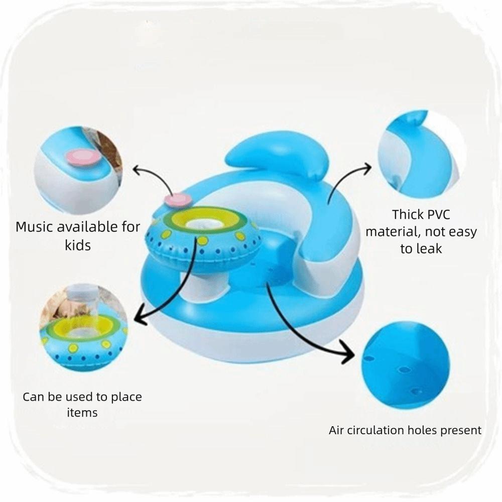 Music Feature Infant Inflatable Seating Chair Toddler Practice Sitting Stool Children Supplies