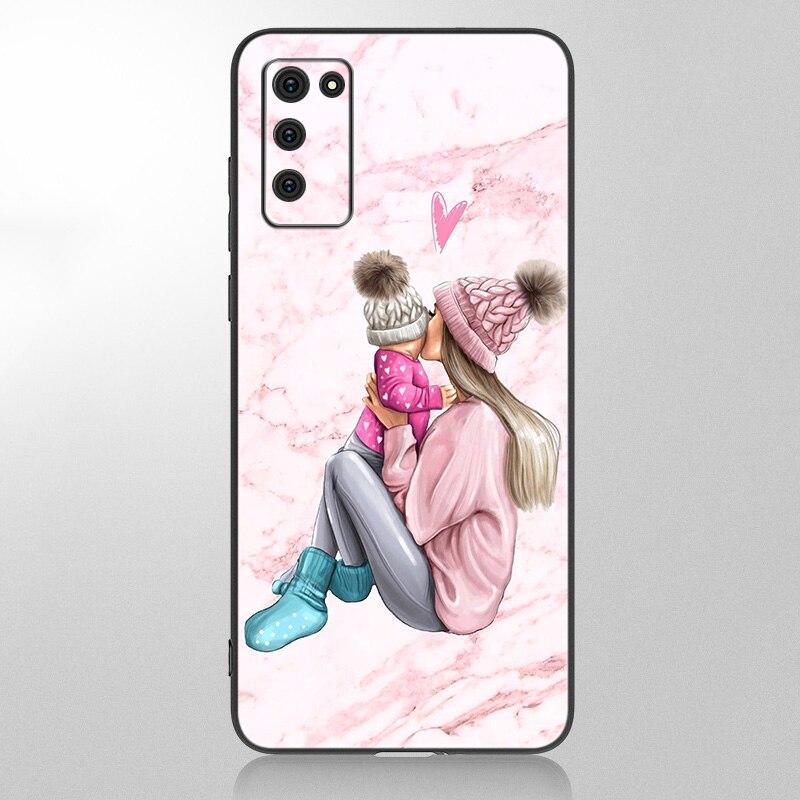 

Мраморный чехол для малыша, мамы, девочки и мальчика для Samsung Galaxy A12 A02S A22 A32 A52 A72 A71 A51 A41 A31 A21 A11 A50 A70 A10S A20S, черный чехол Samsung A72