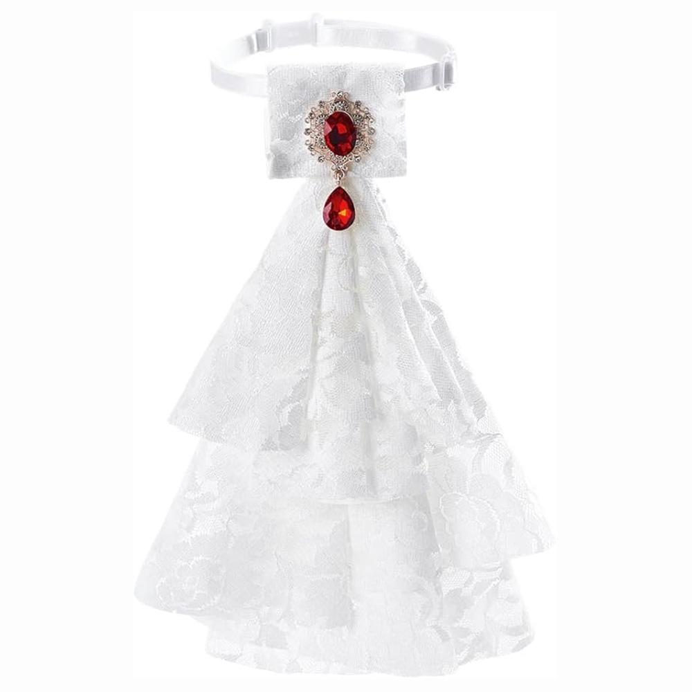 

Vintage Style Lace Jabot Collar Detachable Costume Collar Neckwear Fancy Dress Parties