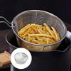 Filter Basket Frying Basket Cooking Tool Stainless Steel Material Round Basket Cooking Accessory Deep Fryer Strainers