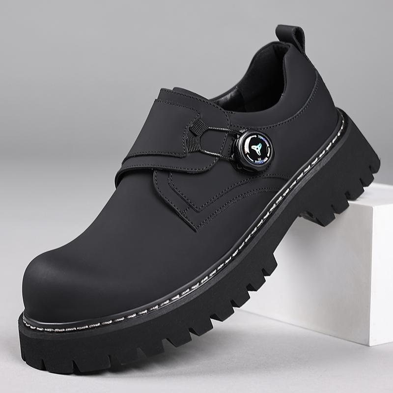 Fashion Thick Bottom Men’s Casual Leather Shoes Classic Business Male Wedding Shoes Leisure Walk Oxford Footwear Stylish Shoes Sneakers