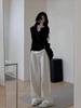 Autumn Winter Korean Fashion Patchwork Tops Women Casual Fake Two-piece T-shirt Elegant Long Sleeved Pullover Slim Contrast Color Clothes