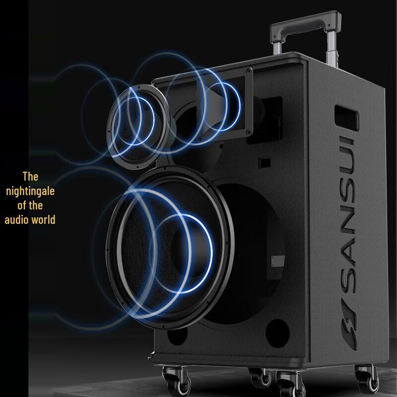 SANSUI E15 Deluxe Portable Outdoor Karaoke Speaker