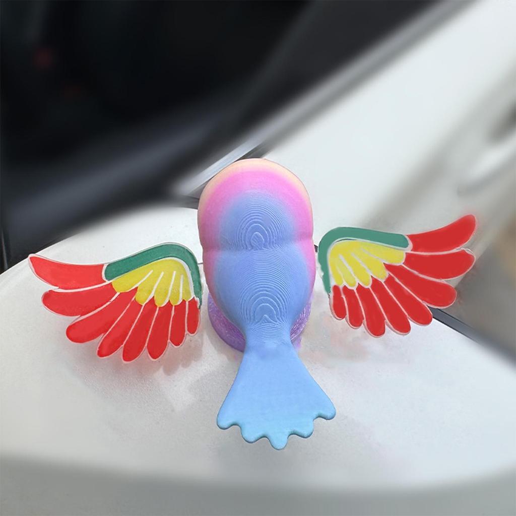 3D-Druck Klappernder Vogel Auto Dekoration Ornament Windbetrieben Außen Rückspiegel Dekor Fliegende Vögel Auto Dekoration