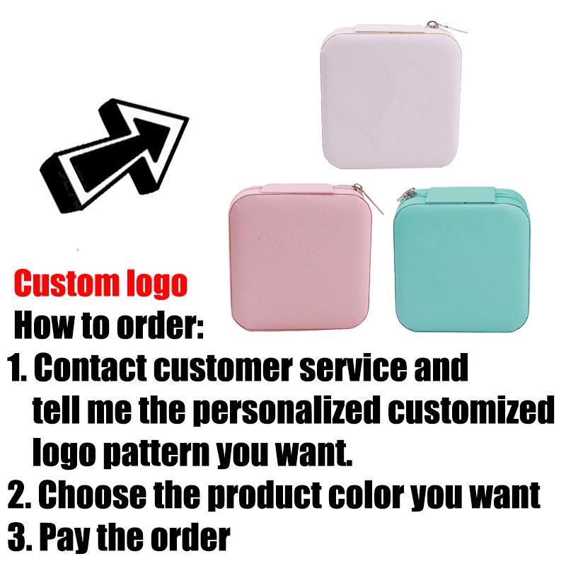 Personalized Custom Name Logo Jewelry Boxes Travel Jewelry Case Mother 'S Day /Birthday /Holiday Gifts For Her Bridesmaid Proposal 
