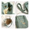 Women Corduroy Shoulder Bags Bear Pattern Ladies Casual Handbag Reusable Large Capacity Tote Bags Casual Female Shopping Bags