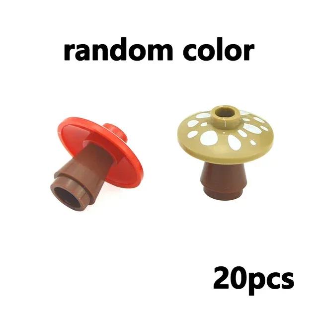 MOC Plants Accessories Bricks 3471 2435 6064 3778 City House Trees Pine Prickly Bush Green Grass Military Building Toys
