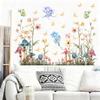 Creative Watercolor Floral Butterfly Fairy Wall Sticker for Living Room and Bedroom Background Decoration