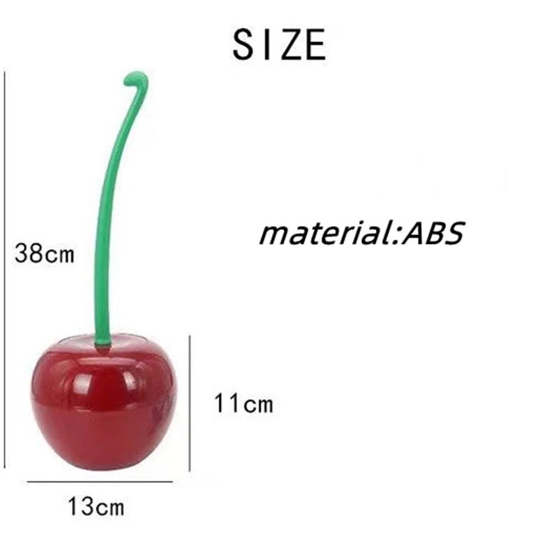1pcs Red Toilet Brush Creative Lovely Cherry Shape Lavatory Toilet Brush Holder Set Toilet Holder Bathroom Accessories
