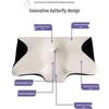 Cross-Shaped Memory Foam Neck Pillow - Breathable Orthopedic Design for Cervical Support, Removable & Washable Cover, Black Technology.