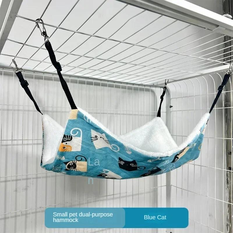 Pet Cat Nest Cat Hammock Iron Cage Breathable Double-Sided Available Hanging Pet Supplies Cat Sleeping Bag