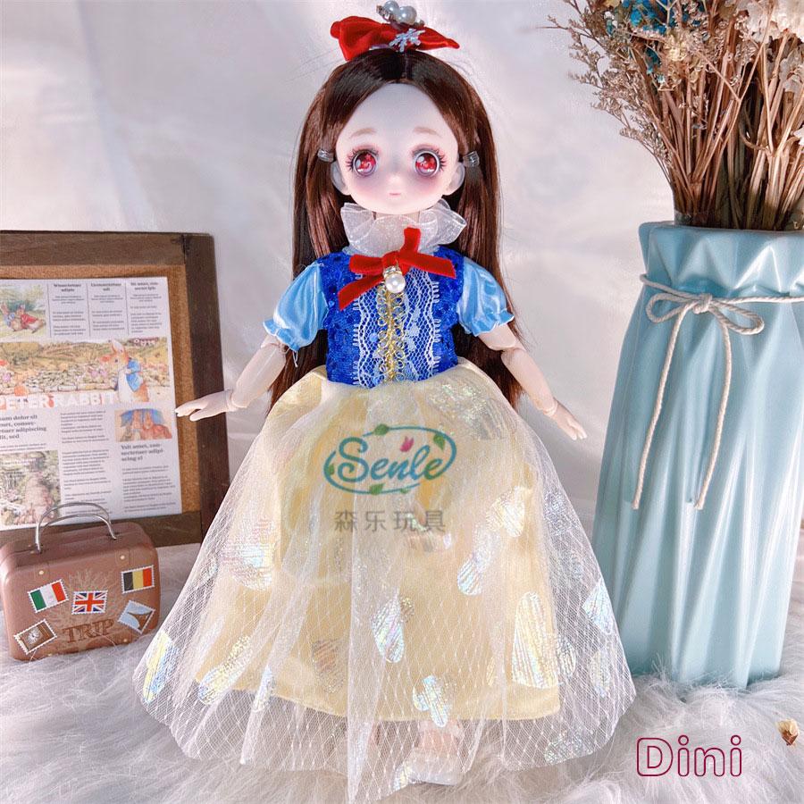 Attractive  Anime Eyes 1/6 Bjd Byte Dolls for Kids Girls DIY Ball-jointed Comic Face Doll 30cm with Dresses Clothes Dress Up