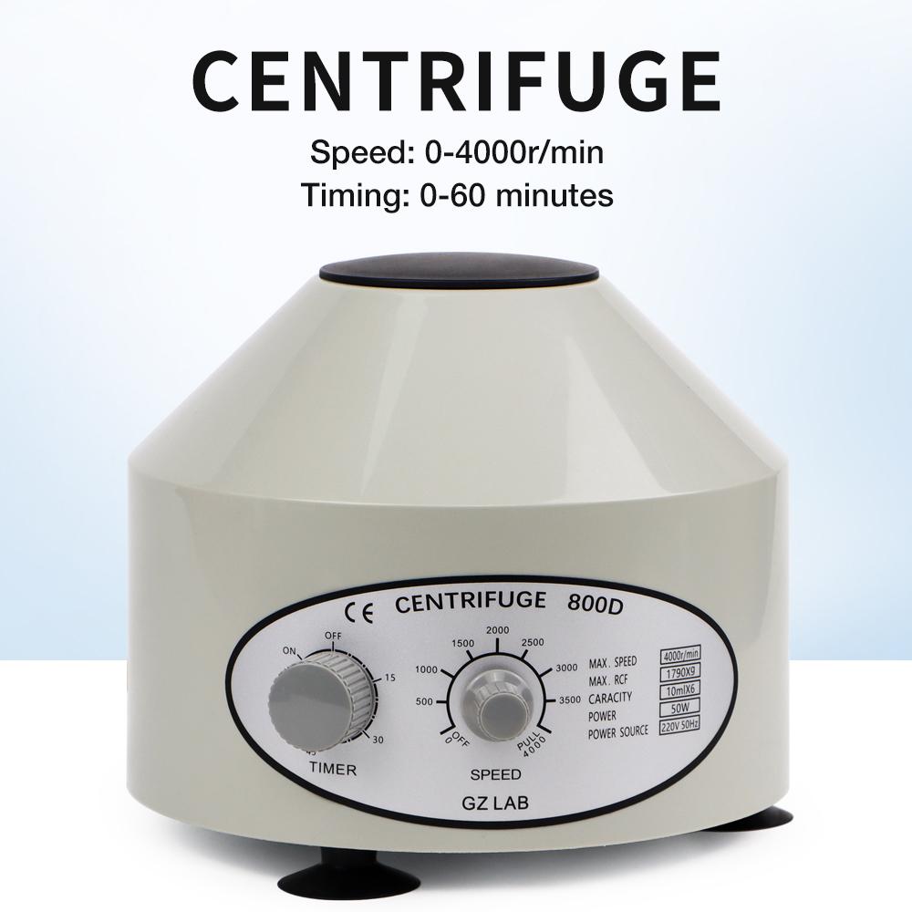 Desktop Lab Centrifuge Without/With Timing Prp Plasma Medical Adjustable Speed Centrifuge 10ml*6 Centrifuge Tube 220V EU Plug