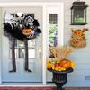 Zhongran Halloween Horror Pumpkin Wreath Door Hanging Holiday Party Horror Skull Decoration Props