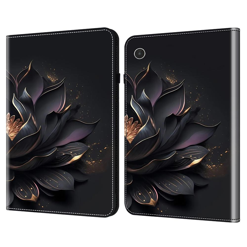 For Lenovo Tab Plus Case Pattern Printed Leather Tablet Cover with Card Slot